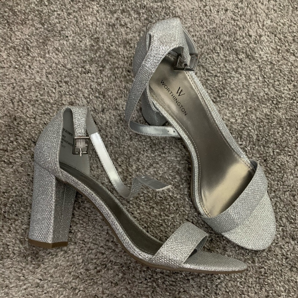 Silver strap sandals